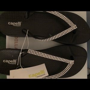 Rhinestone flip flops